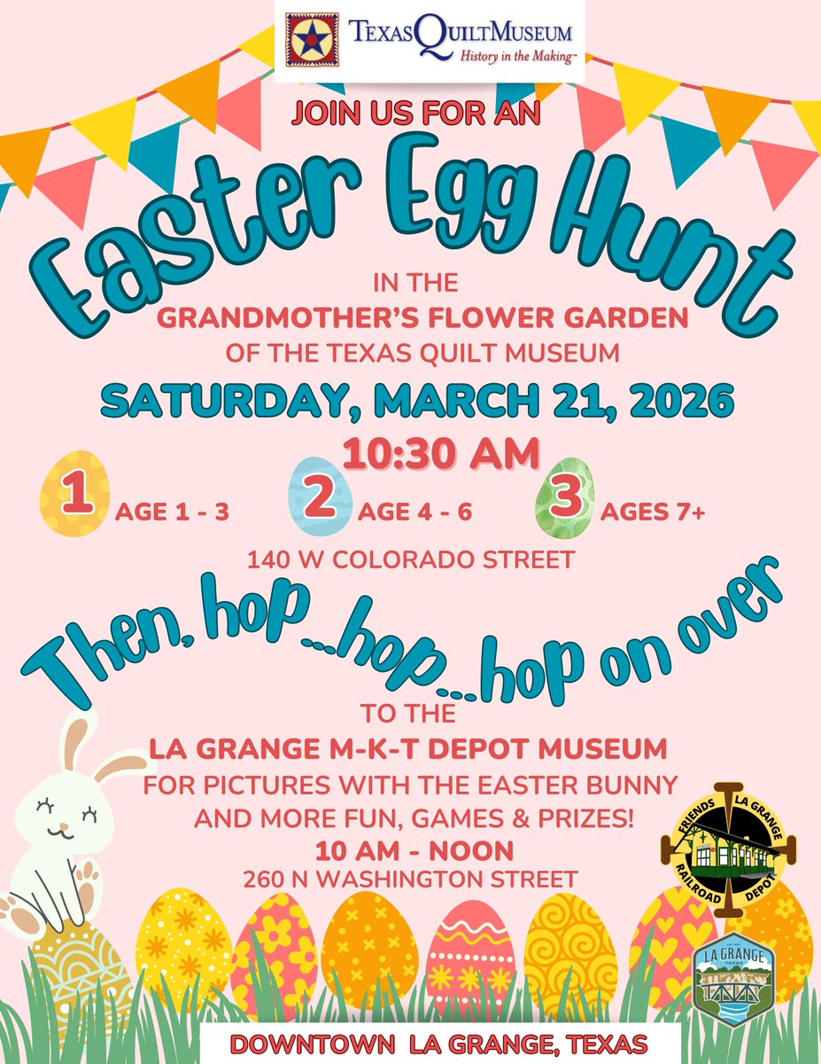 Join us on Saturday, March 21, at 10:30 am for our Fourth Annual Easter Egg Hunt! Lots of family fun and activities for kids!