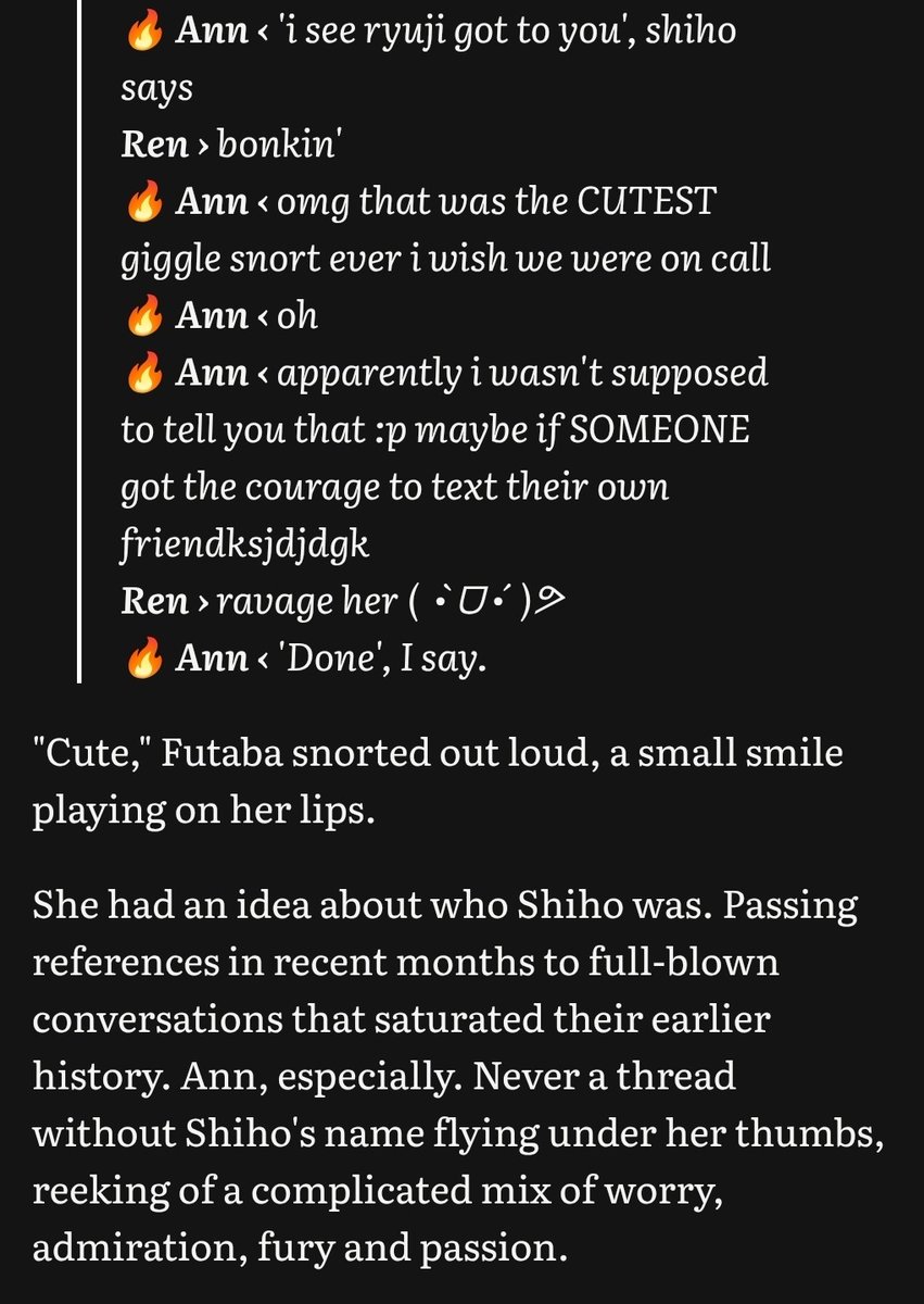 pheenickwrites's tweet photo. wip for ancillary: it's futaba x shiho. MY THESIS STATEMENT ON /THE/ P5 YURI SHIP OF ALL TIME. I think they have so much potential in being messy and complicated and find comfort in the fact that there's someone removed from their trauma and dirty laundry that they can relate to https://t.co/5Zg2UYbd7F