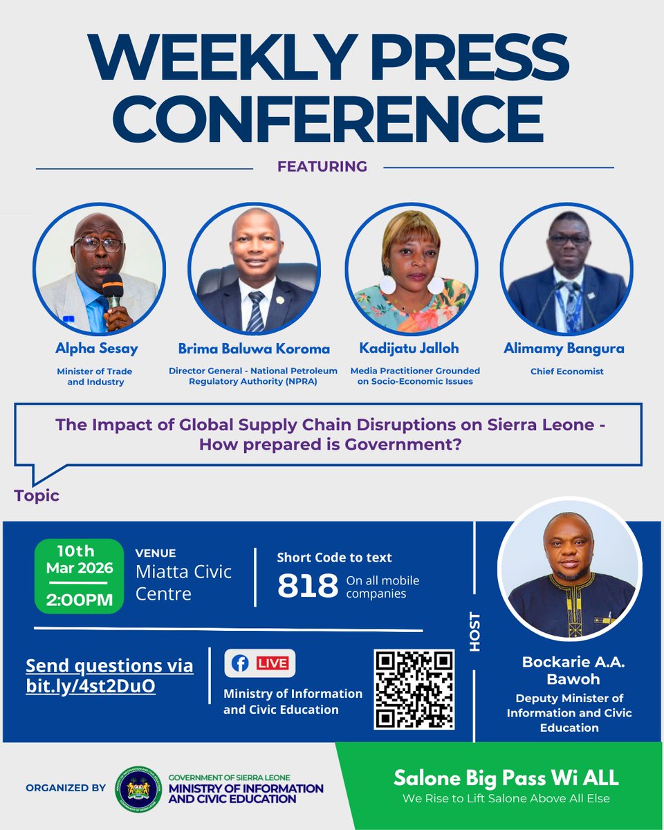 Ministry of Information & Civic Education S/Leone tweet media