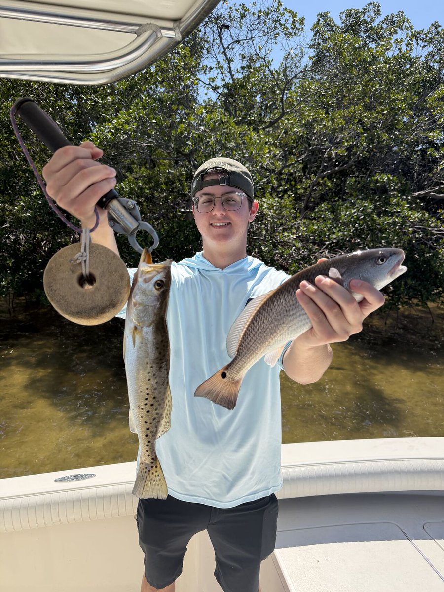 CaptRichA's tweet photo. Tampa bay fishing is firing off! Great day with Steve and his son. Non-stop action!

Spring break fishing is here, let the good times roll!

#springbreak #slam

-Tampa Fishing Charters (Year-round)
-Boca Grande Tarpon Charters (April, May & June - NOW BOOKING FOR 2026)
-Tampa Fishing Kids Camp (Fall break, Winter Break, Spring Break & Summer Break)
-Corporate Fishing Outings (No size too big)