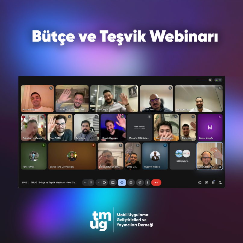 tmug_club's tweet photo. 140+ katılımcı ile Bütçe &amp; Teşvik Webinarı gerçekleşti! Yeni Cumhurbaşkanlığı Kararı’nın mobil şirketlere etkilerini ve teşviklerin büyüme stratejisini değerlendirdik. Panelistler Dr. Gürcan Avcı &amp; Selçuk Otluoğlu, moderatör Mesut Numanoğlu. 🚀 #tmug #mobilapp https://t.co/ySjRlFg0ll