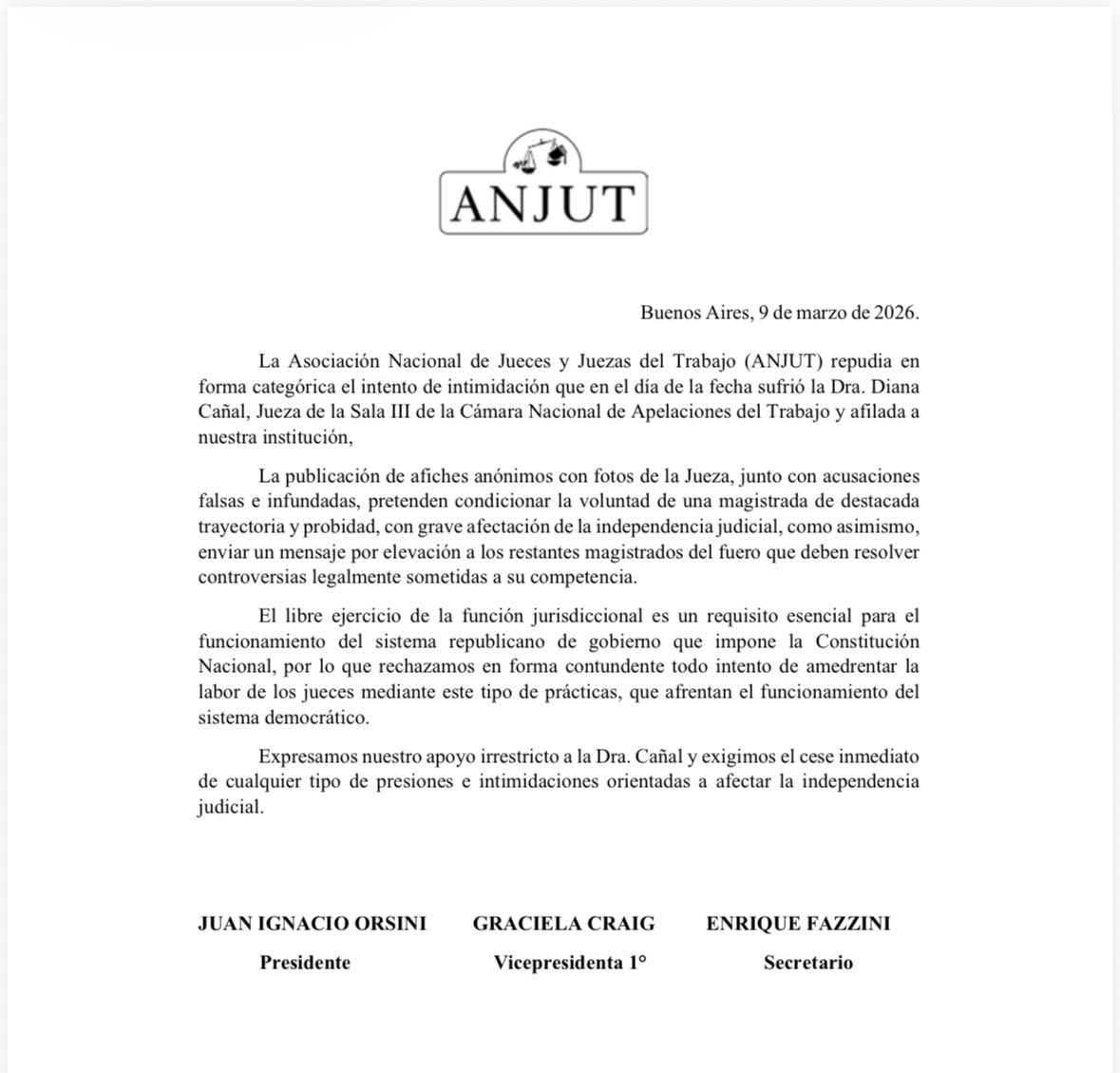 Comunicado oficial