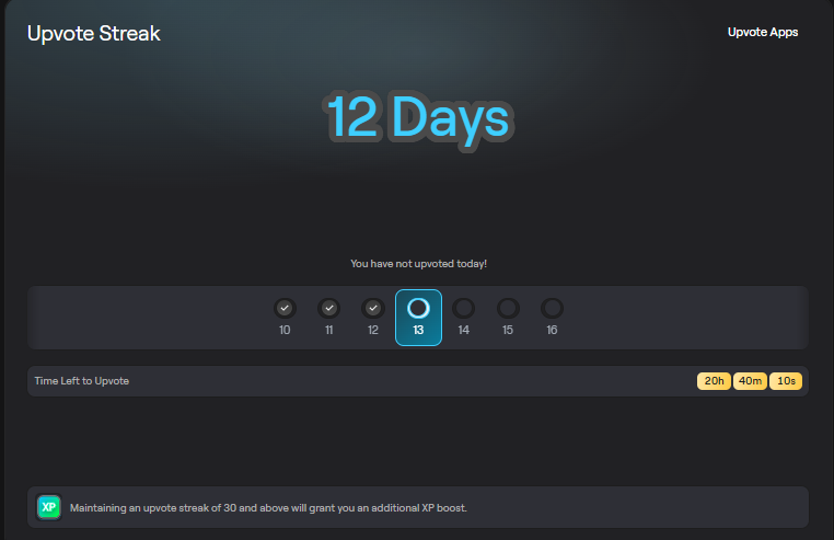 Let's not forget about the Upvote Streak !!!
I would also advise you to check if the task has been completed about an hour after you voted. 
Because several of my friends Upvote Streaks have reset to zero
<a href="/AbstractChain/">Abstract</a>