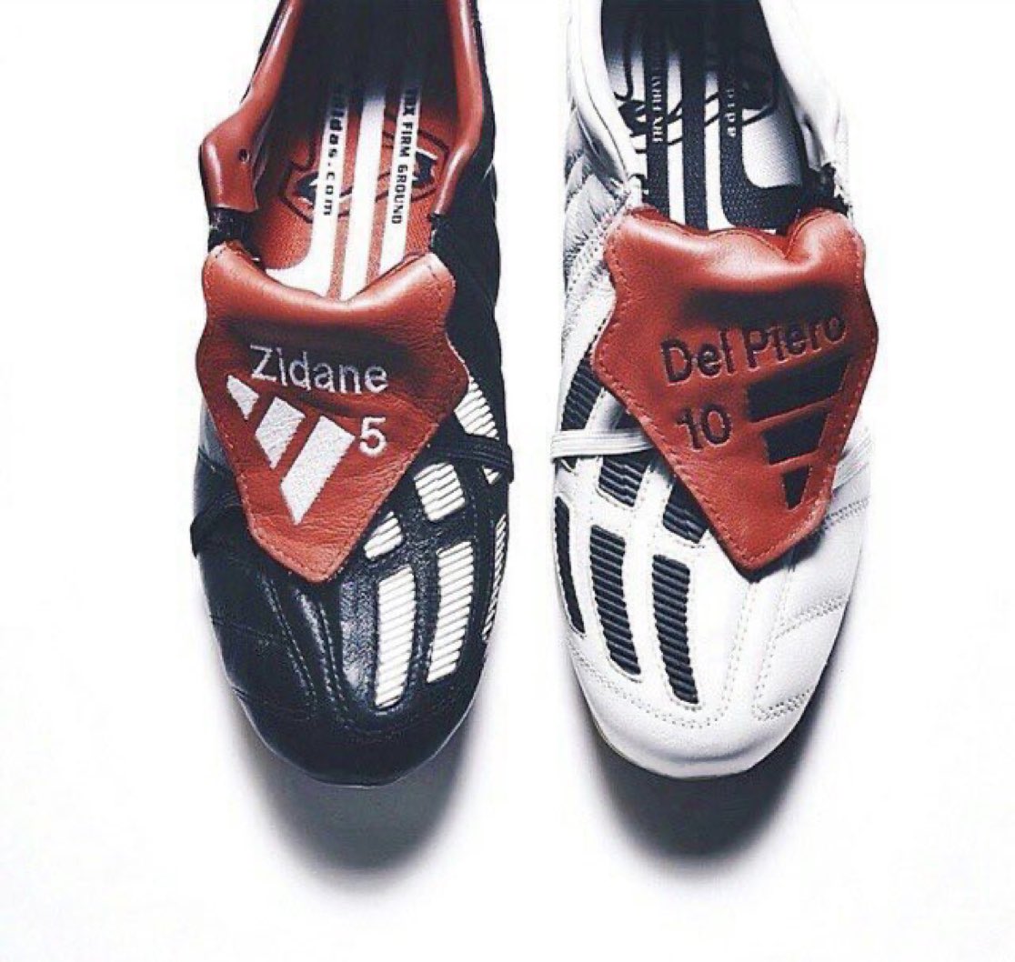 Zinedine Zidane × Alessandro Del Piero boots.