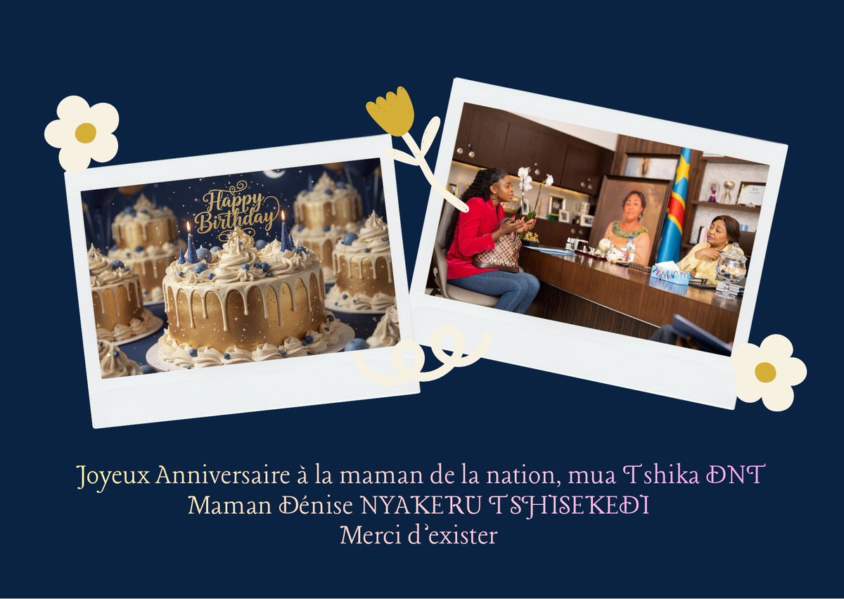 KombeF's tweet photo. Maman Denise Nyakeru Tshisekedi,
Maman ya Mabota @DeniseNyakeru 
En ce jour exceptionnel, nous célébrons non seulement votre anniversaire, mais aussi la grâce et le dévouement que vous incarnez.
Que cette nouvelle année vous apporte autant de lumière que celle que vous diffusez autour de vous.
Avec toute notre admiration pour votre élégance naturelle et votre cœur dévoué.
Joyeux Anniversaire, Maman !
Merci d’exister. @PrinceIlunga14 @beton_junior