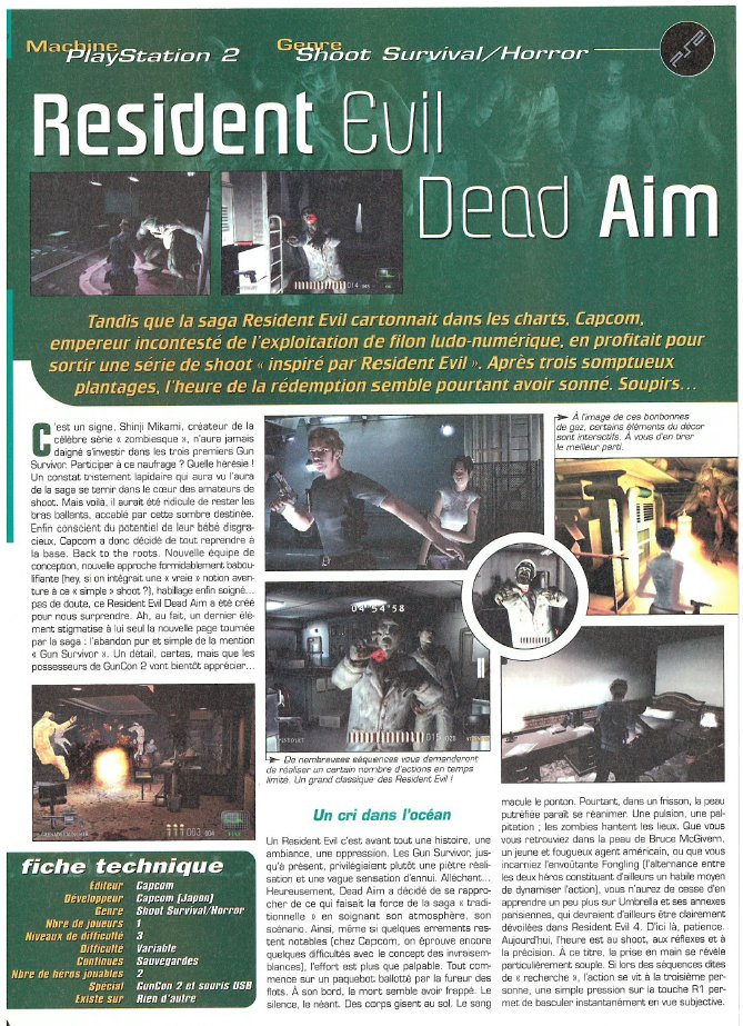 AllmightoFranky's tweet photo. #ResidentEvil à l'honneur,pour les 30 ans de la saga!Ce soir les tests dans la presse JV FR pour Resident Evil Dead AIM sur #PS2!La preview et le test rapido dans #ConsolesMax avec la note de 8/20,et le test dans #Joypad plus généreux avec un 7/10 #retro #retrogaming 1/2 https://t.co/ZscCE9PtgI