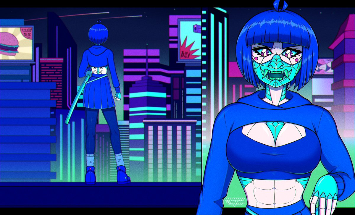 Mila Monday No. 10 ~ Cyber Samurai
In another world, Mila is a cybernetic mercenary living in a dystopia, where its every man for themselves