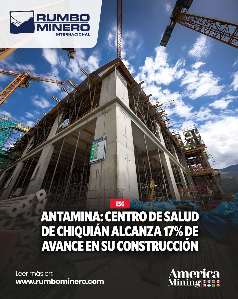 rumbominero's tweet image. 🏥 El Centro de Salud de Chiquián se construye con S/ 122 millones vía Obras por Impuestos, en alianza entre el GORE Áncash y Antamina.
🏗️ Tendrá 4 niveles y 6,344 m² de infraestructura.
📖 Detalles: t1p.de/4522r
#ObrasPorImpuestos #Antamina #Áncash #Salud #RumboMinero