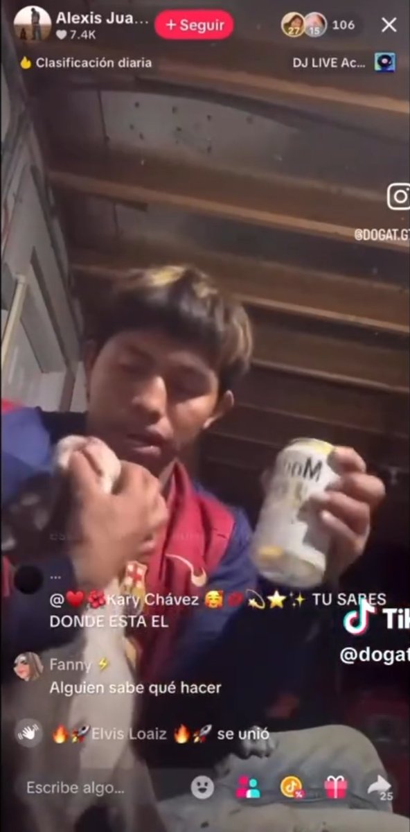 V3lpF80499's tweet photo. 🚨 |  @DHSgov 
Illegal Alien tiktokker alexisjuan31
from #Guatemala is said to be in USA. forcing alcohol into a young dog for his tiktok live. Dog needs a welfare check, foster home and r*pe kit. 
@RealTomHoman 🆘️ https://t.co/gt101sElKX