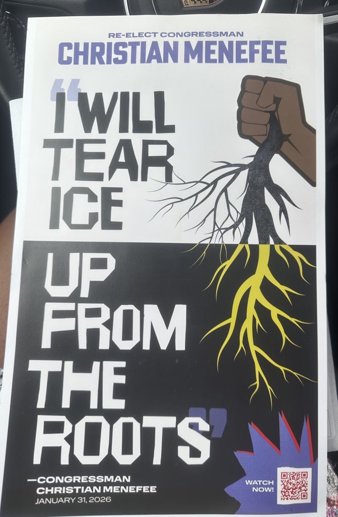Coutorce's tweet photo. Please tag @CDMenefee and let him know Black Americans support @ICEgov and getting the 600,000 illegals out of Houston that have taken over every predominantly Black high school in the city. 

The FIRST Black high school founded in 1893 for Black Americans, Booker T Washington HS is now majority Hispanic. 

The FIRST Black Texas municipality, Independence Heights is now predominantly Hispanic. 

The FIRST independent Black settlement, Freedmen's Town in the Fourth Ward is now predominantly white and Hispanic.

The SECOND oldest and most historic Black neighborhood, established in 1866, Fifth ward is now predominantly Hispanic. 

The SECOND school built for Black Americans in 1927, Phyllis Wheatley HS is now 43% Hispanic. 

The OLDEST Black American community in south central Houston, Sunnyside  is now 25% Hispanic. 

The FIFTH AND LAST school, established for Black Americans in 1957, Evan Worthing HS, (named for Houston real estate developer who set up a scholarship trust for Black HISD students and whose will stated Black Americans should inherit his wealth) is now 30% Hispanic. 

How many Black schools, neighborhoods. businesses and jobs are we going to let slip away to mass unfettered immigration? 

@CDMenefee YOU HAVE NO LONG TERM SUSTAINABILITY PLAN for Black Americans only that we must compete ENDLESSLY with foreigners for our historic communities! 

The ONLY thing being TORN UP FROM THE ROOTS IS US!!!