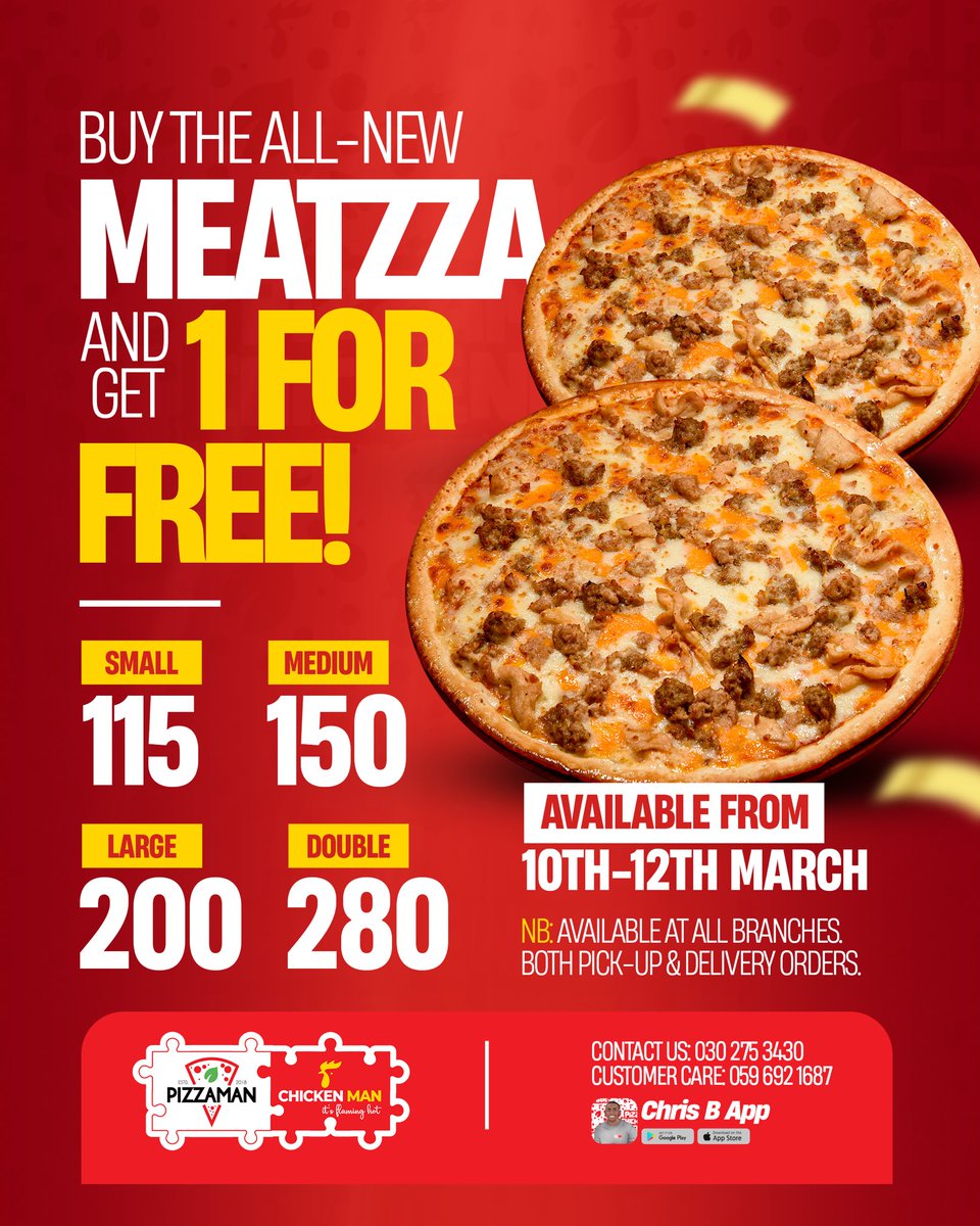 Buy the All-New Meatzza And Get 1 For Freeeeee🤭😅