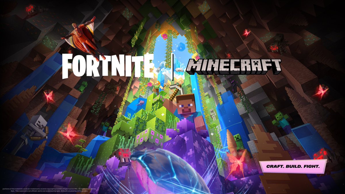 Fortnite X Minecraft mini season would go crazy