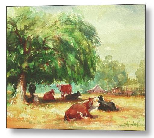SHendersonArt's tweet image. Rumination is not something you rush through and get done with in a hurry.

Rumination metal print -- available at Steve Henderson Art.

#farm #ranch #country