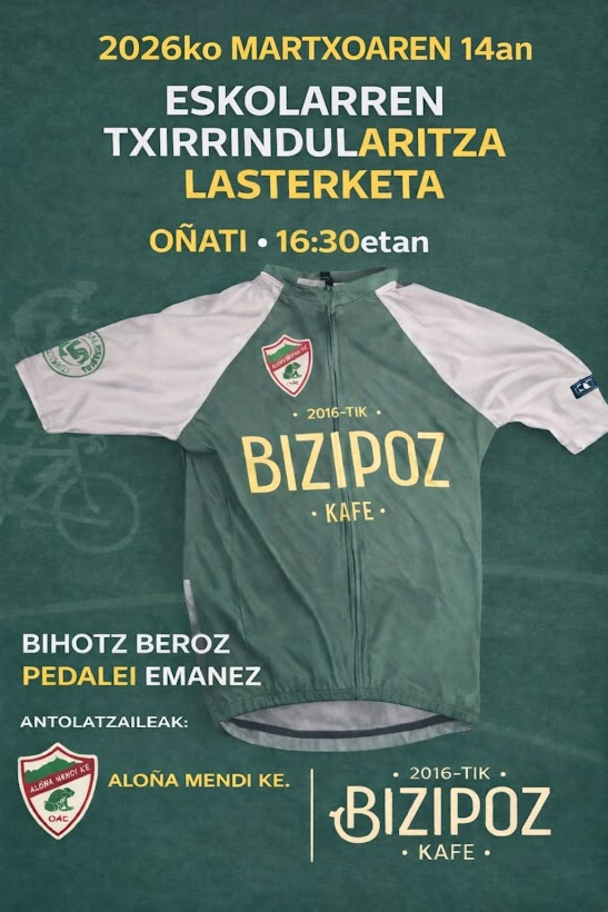 RuperAK's tweet photo. OÑATI / RUPERbi...Oñati y un Oñatiarra.: ESKOLARREN TXIRRINDULARITZA LASTERKETA 2026🚴‍♀️🚴... https://t.co/urI8WARAx7 https://t.co/pjpln3Vf44