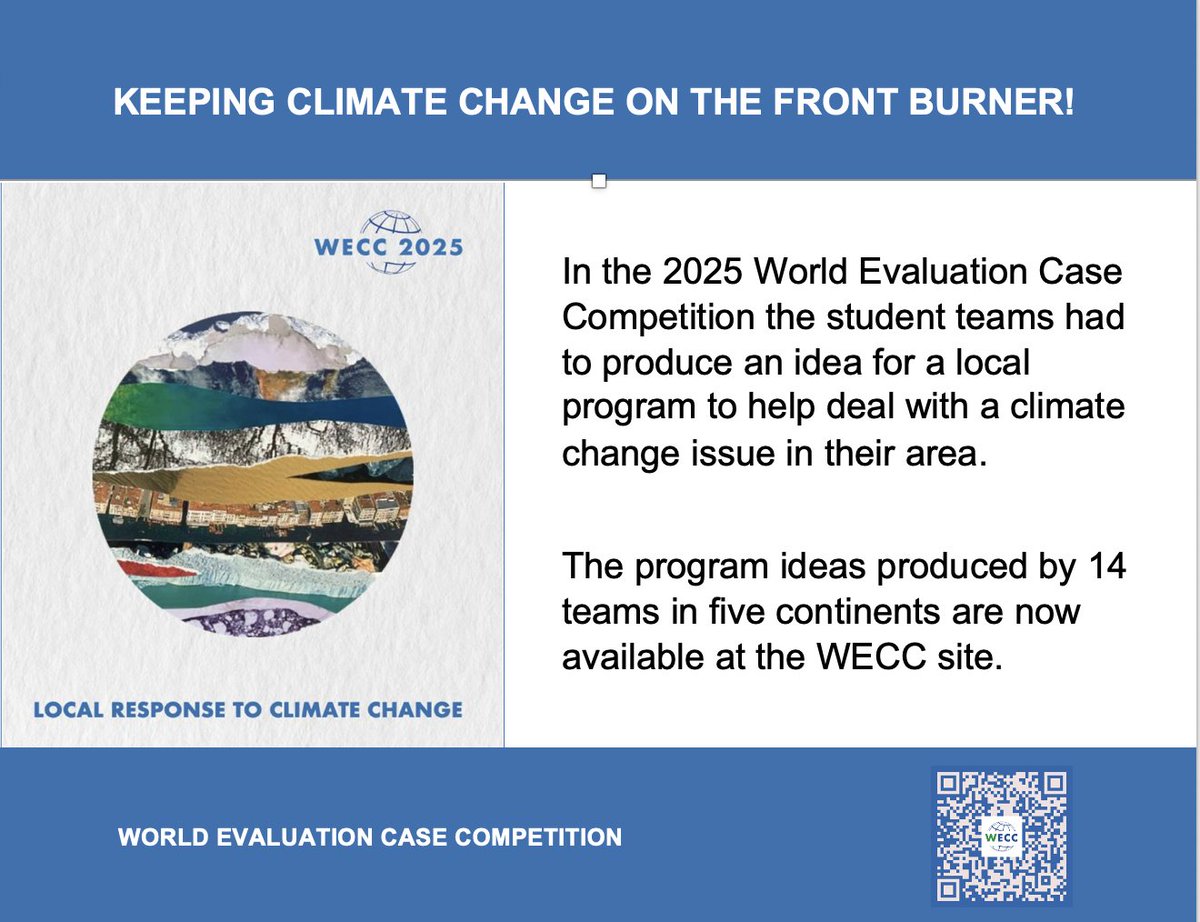 World Evaluation Case Competition (WECC) tweet media