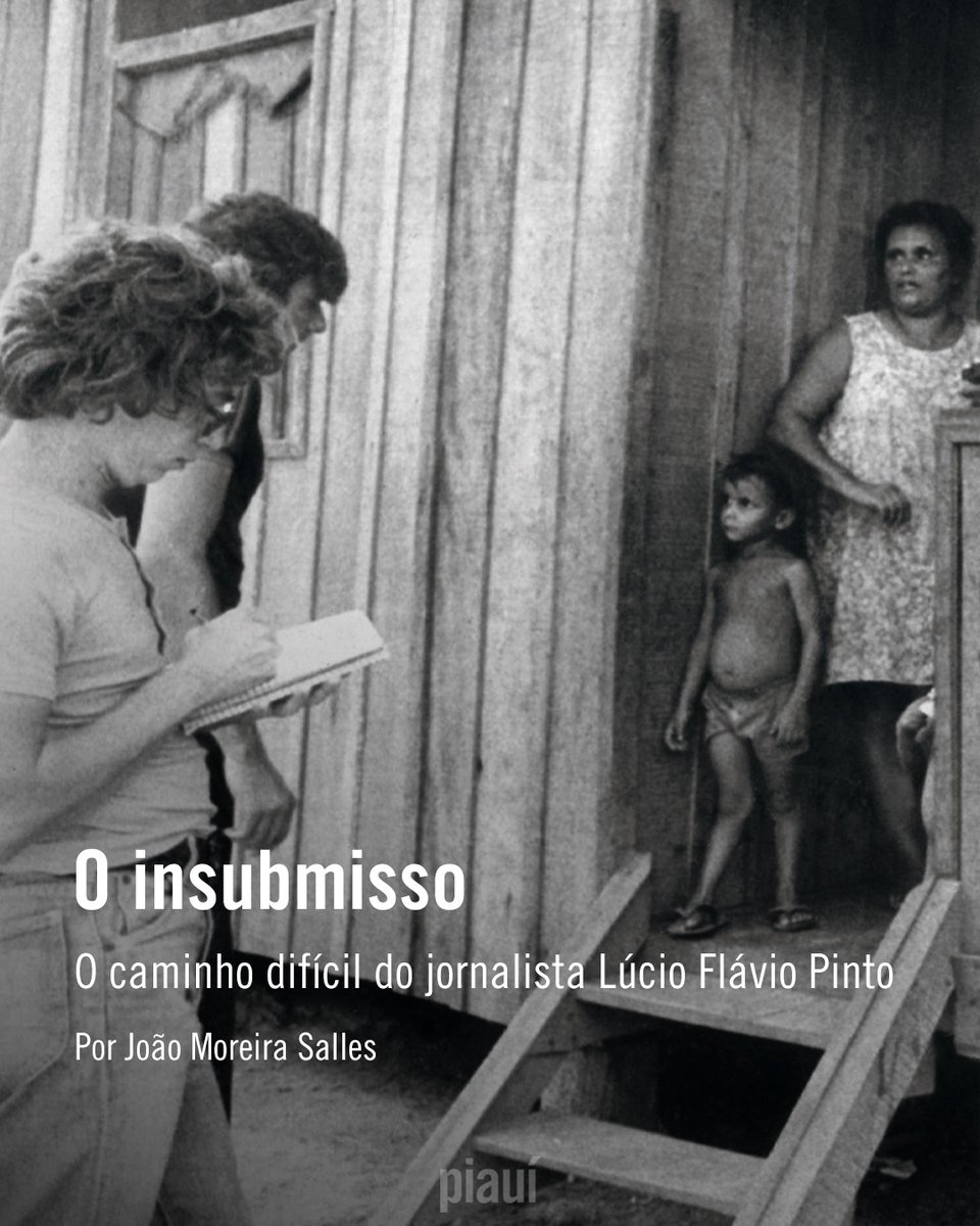 revistapiaui's tweet photo. Entre as décadas de 1970 e 1990, Lúcio Flávio Pinto foi o grande repórter da Região Norte, que denunciou governos, empresários e fazendeiros, além de grileiros. Na piauí deste mês, João Moreira Salles conta a história do "jornalista da Amazônia".
Leia: https://t.co/rWJ0FrmCNR https://t.co/00IUTnncsD