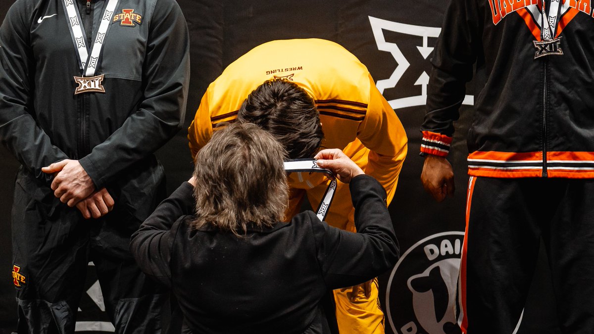 ASUWrestling's tweet photo. Nicco Ruiz. If you didn’t know, now you do. 
 
📊 Allowed just ten points and one takedown across four matches.

👊 Defeated No. 2 seed and No. 6 nationally ranked Ryder Downey in semis.

💥 Defeated No. 1 seed and No. 4 nationally ranked LaDarion Lockett in finals.

🥇165-pound Big 12 champion.

#ForksUp /// #MadeForMarch