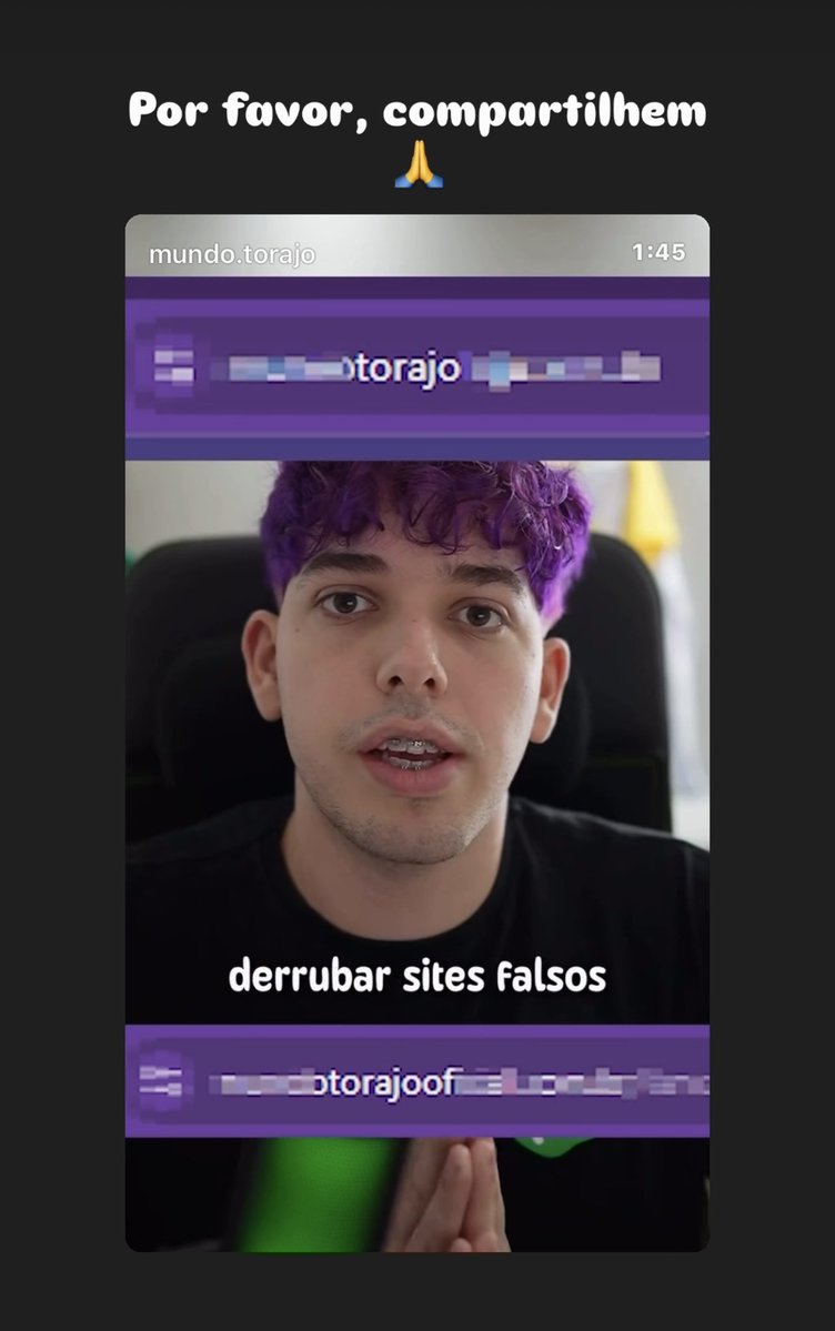 Acabei de postar um vídeo bem sério no instagram:

Existem sites falsos que estão aplicando golpe em pessoas com o nome do Mundo Torajo

Eles estavam colocando tráfego pago para aparecer no perfil das pessoas e chegaram a faturar mais de 100.000 reais com essas vendas
