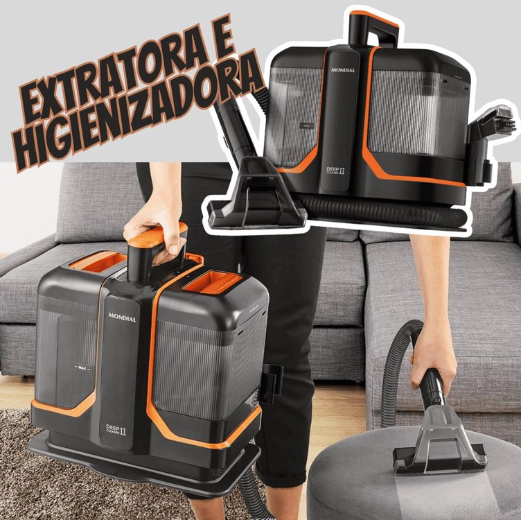 lelslr's tweet photo. MONDIAL Extratora e Higienizadora Portátil Deep Cleaner II, Preto/Laranja, 1800W, 110V - EXP-02-O
🔥 R$ 499,90 em 10x 🎟️ Use o cupom: VEMQTEM
🛒 https://t.co/ojCDKZ9RpU https://t.co/o3jwkpSPC2
