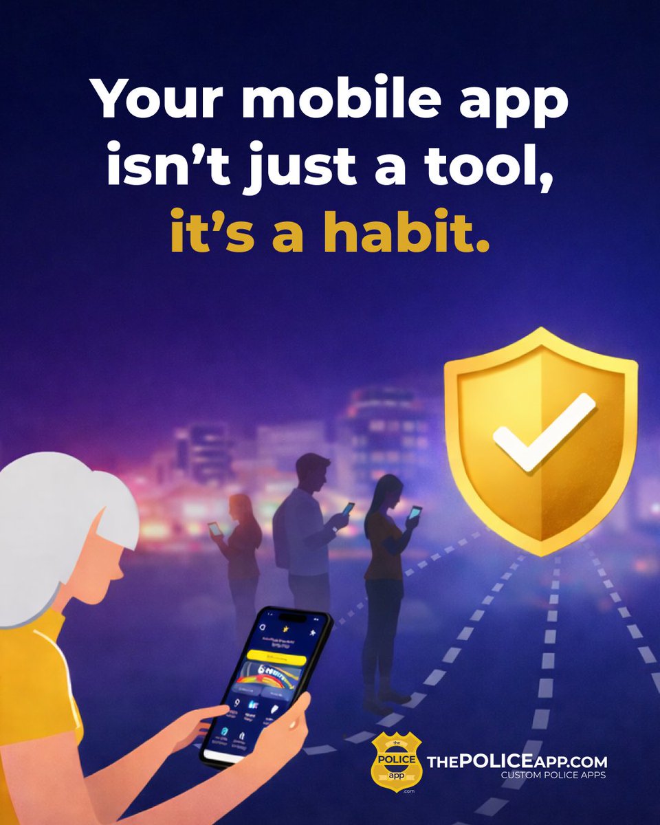 ThePoliceApp's tweet photo. Your mobile app isn’t just a tool, it’s a habit. The more consistently you use it, the faster your community knows where to go when it matters. https://t.co/pL0XTDf4G6