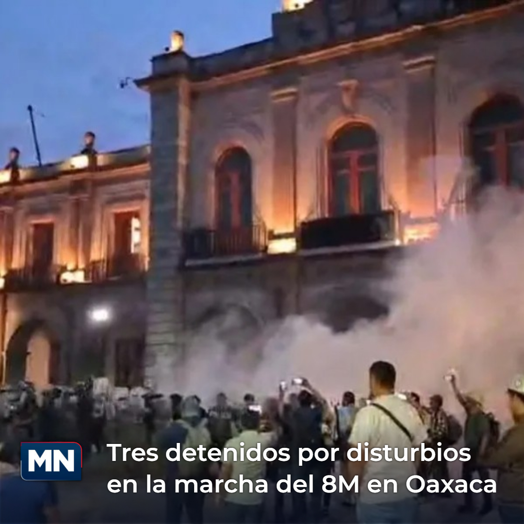 MeganoticiasSCR's tweet photo. Tres detenidos por disturbios en la marcha del 8M en Oaxaca.
📲 Más información 👇
💻 https://t.co/sHjazaZC97 https://t.co/Qzv2BQEwAm