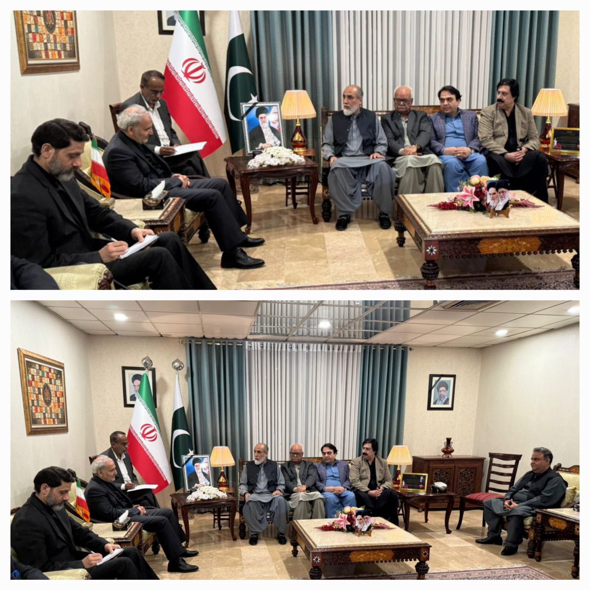 Visited the Embassy of Iran in Islamabad to offer condolences on the martyrdom of Ayatollah Ali Khamenei. We expressed our deep sympathies with the leadership and people of Iran.