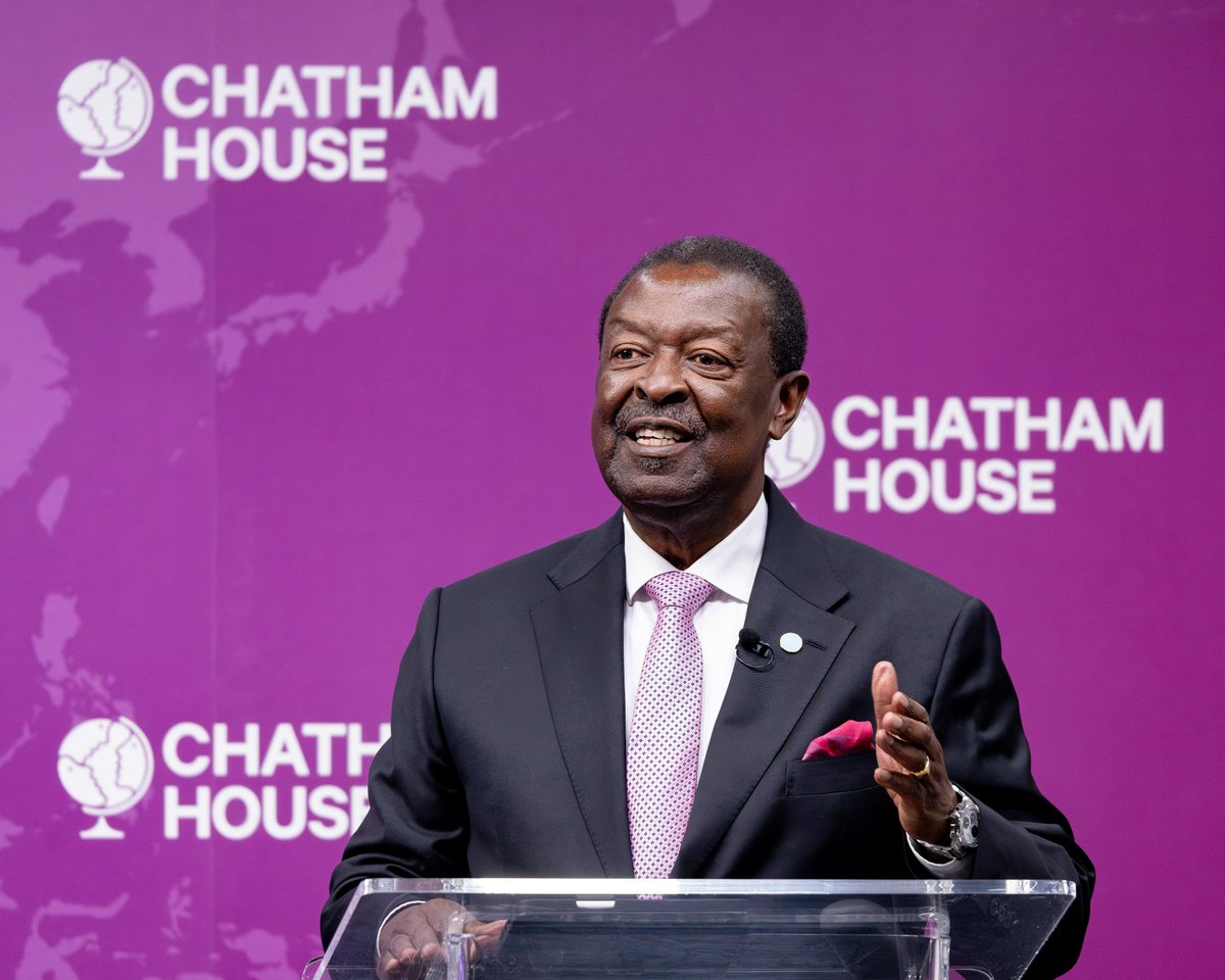 MusaliaMudavadi's tweet photo. The safety and well-being of more than half a million Kenyans living, working and studying in the Middle East remains a key priority for the Kenyan Government.

During a discussion at Chatham House in London, I reaffirmed Kenya’s position as a principled and balanced voice calling for restraint, dialogue, humanitarian protection and respect for international law as tensions continue to rise in the Middle East.

I noted that prolonged instability, particularly any disruption to traffic through the Strait of Hormuz, carries serious global implications, including energy supply shocks, air travel disruptions and wider economic and security consequences.

The crisis also reinforces the urgency for African countries to strengthen resilience by diversifying supply chains and accelerating regional integration through the African Continental Free Trade Area.

At the same time, we must fast-track the transition to renewable energy, including solar, geothermal and hydro, to reduce exposure to global shocks and secure a more stable and sustainable future.