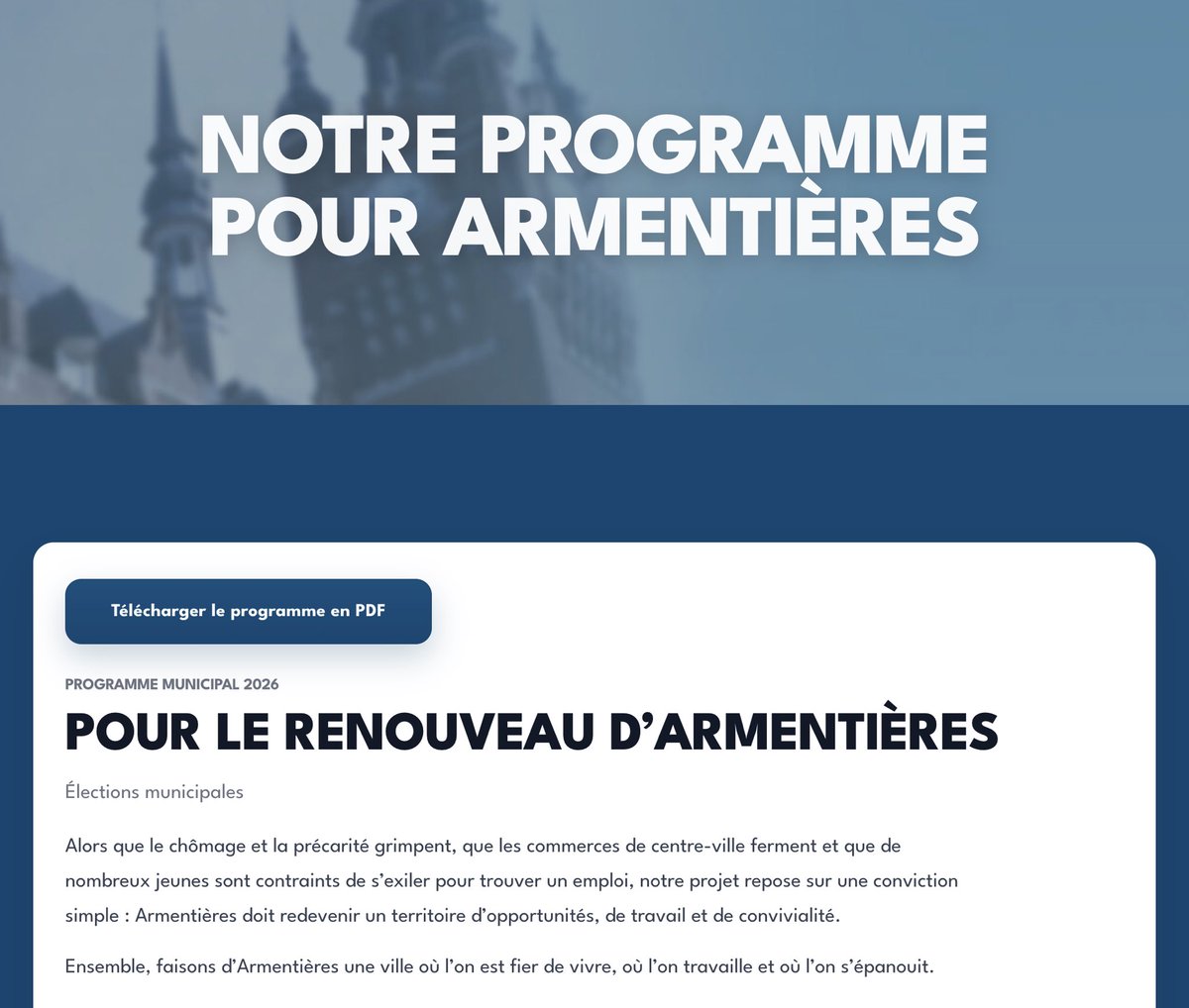 MXmoulin's tweet photo. #Armentières mérite mieux que le déclin. #municipales2026

Notre programme municipal fixe un cap clair : sécurité, propreté, commerce, logement, mobilités, familles, culture.

Découvrez-le ici :
https://t.co/UEwWFFrl57 https://t.co/5pPDfyqmca