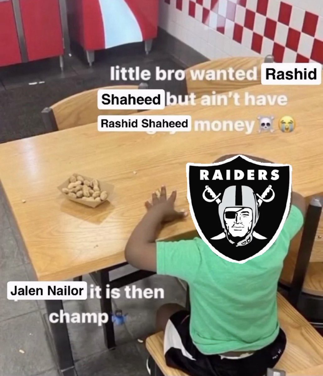 PackBurros's tweet photo. Bro… Rashid Shaheed was supposed to be a Raider. https://t.co/hqIGeaw7Ll