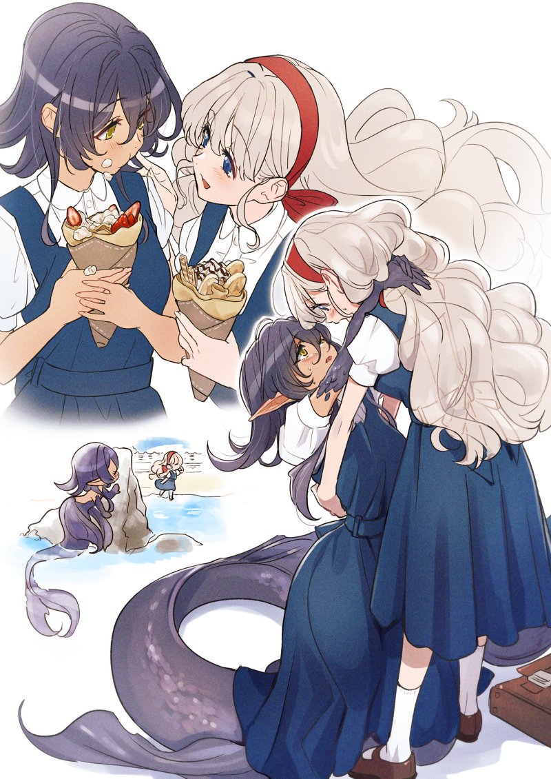 404noyon's tweet photo. #創作百合 人魚と人間の女の子の話をふわっと考え中 https://t.co/LiRo9c9aWQ