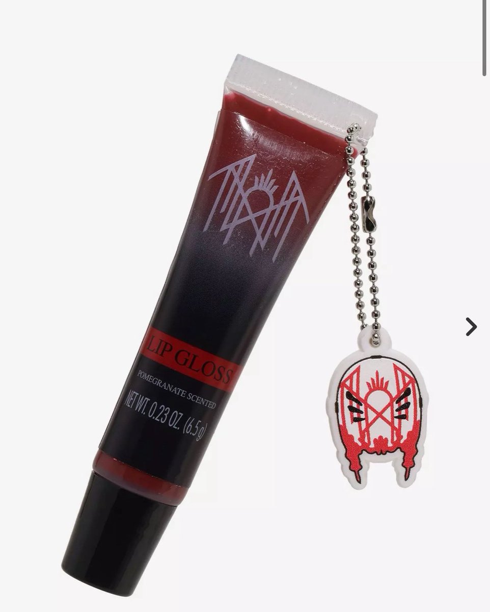 leave_not_liv's tweet photo. All right, I’m gonna say it. 
The merch situation is getting out of hand. 
We do not need Sleep Token lipgloss https://t.co/IoEZ6NFkhp