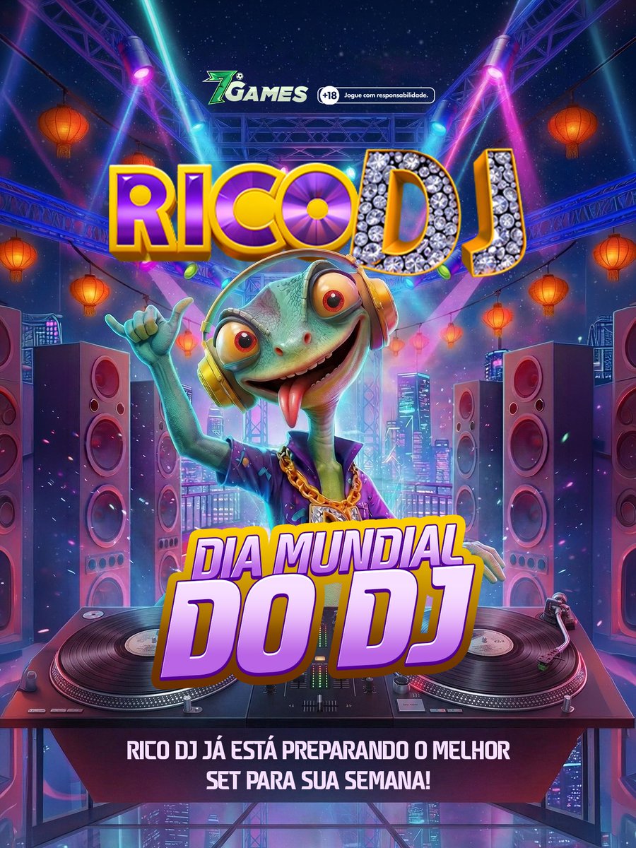 7gamesbet's tweet image. 🎶 Hoje é o Dia Mundial do DJ! No Rico DJ, cada giro é um novo beat.
🔥 Desafio: conte nos comentários qual música seria a primeira faixa do seu set.
#7Games #jogoresponsável🔞