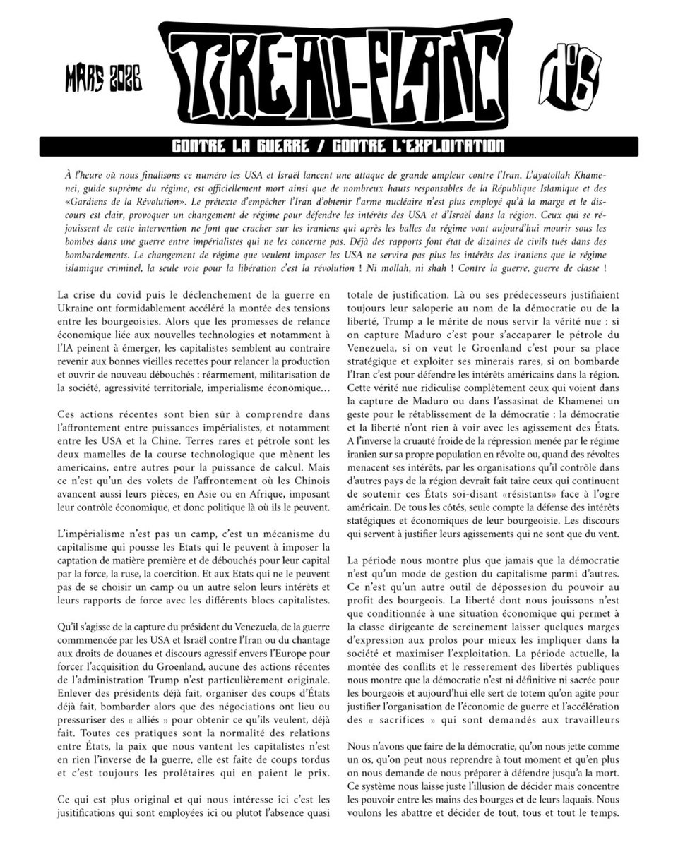 LoukanikosLocal's tweet photo. À l'ocasion de la sortie du n°6 du journal Tire-Au-Flanc on vous invite pour une discussion ce vendredi 13 mars à 18h, présentation du projet Tire-au-flanc, débats autour des articles, perspectives pour la suite, venez nous rencontrer et échanger ! https://t.co/rgBw9Nn7an