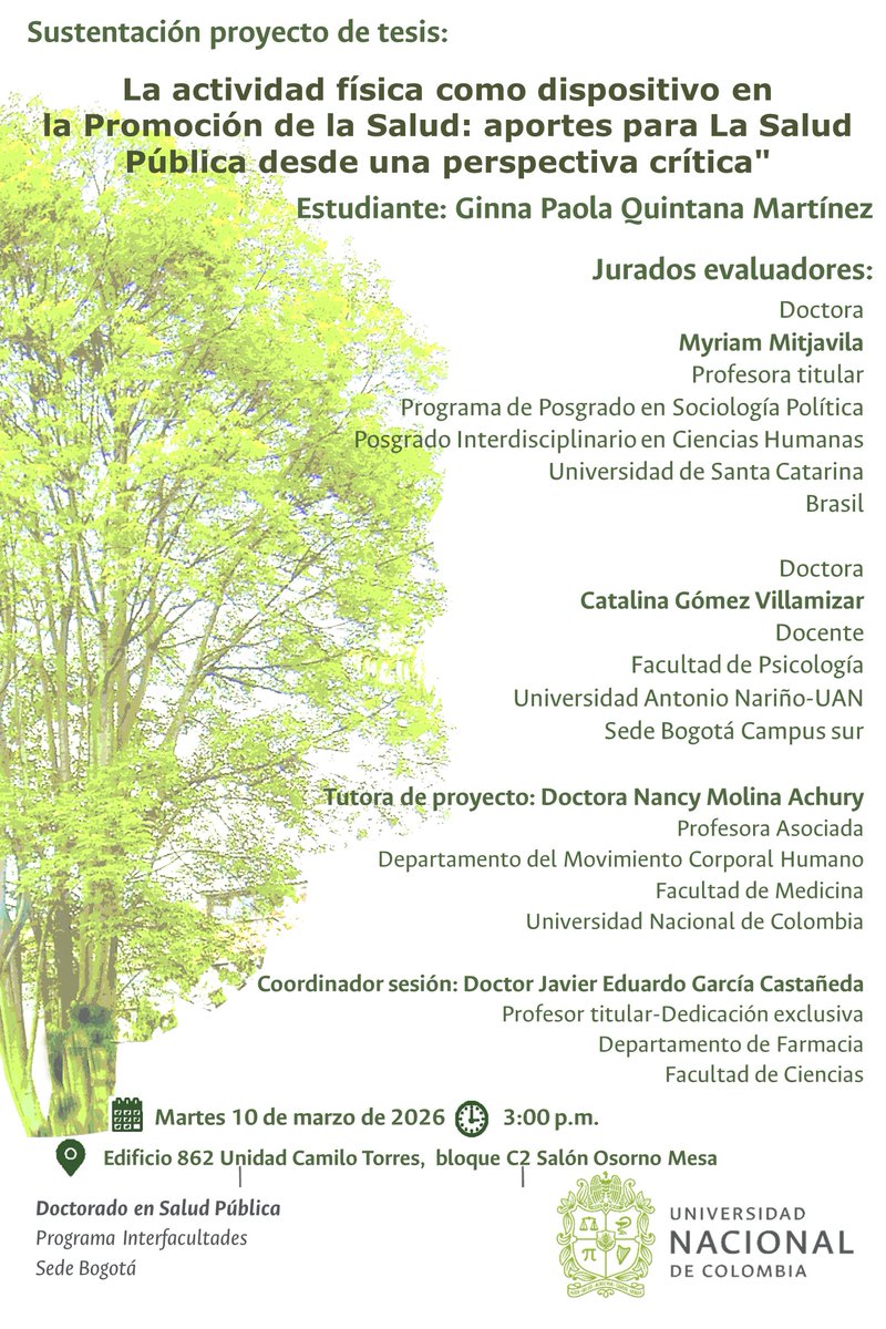 Doctorado Salud Pública-Programa Interfacultades tweet media