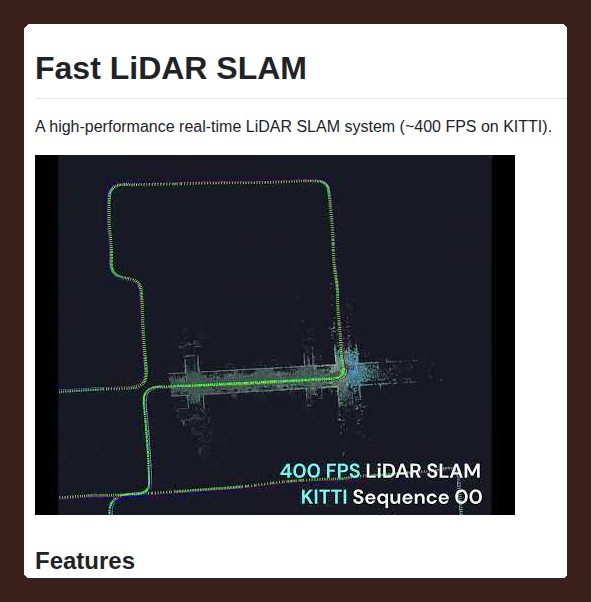 tom_doerr's tweet photo. LiDAR SLAM system with 400 FPS performance

https://t.co/wpg8GDfSnY https://t.co/nq4afhTu8k