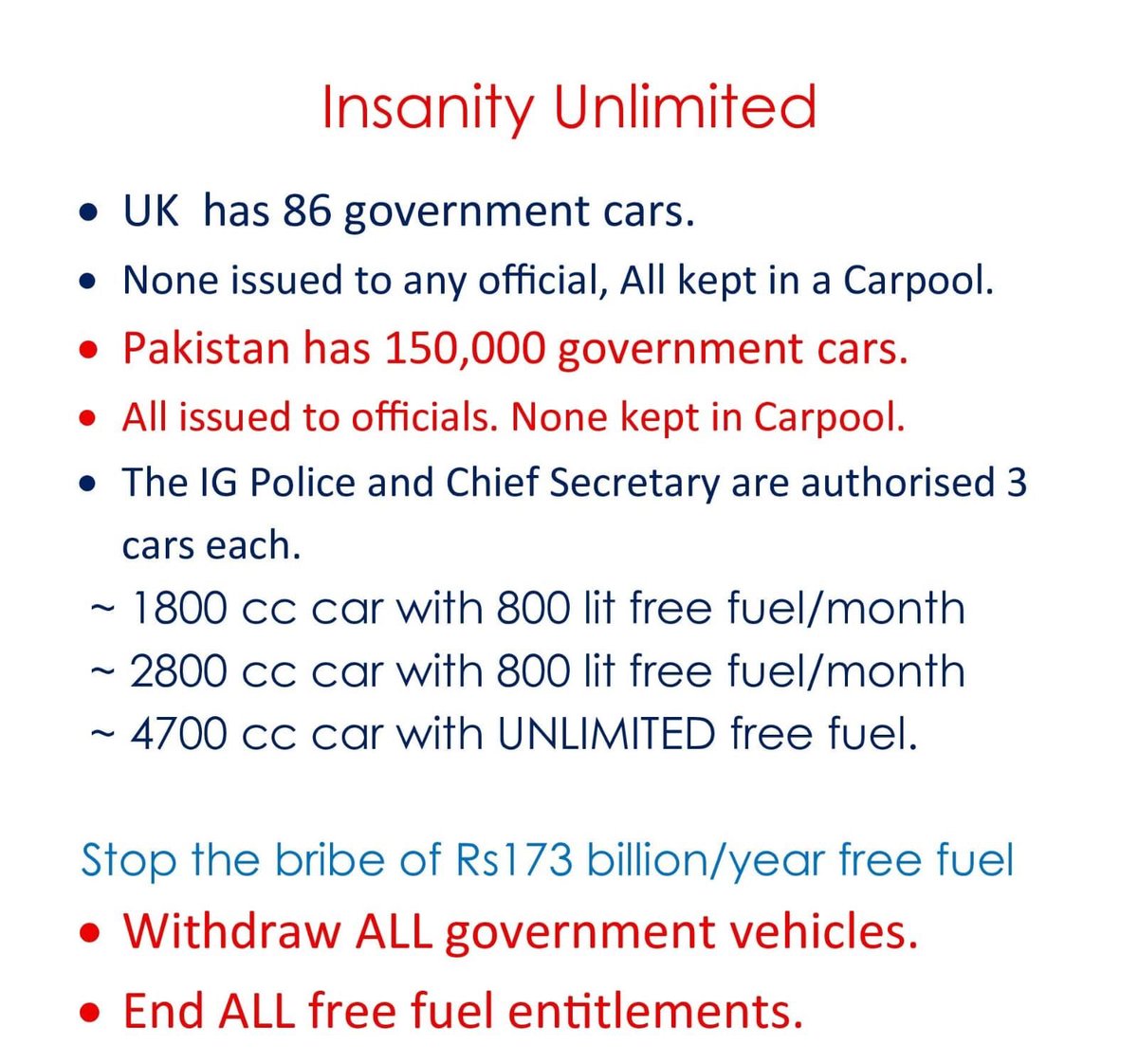 nadeemhaque's tweet photo. Pakistan can save a lot of money if it restrained its VIP protocol https://t.co/Wa4CpZ3K1l
