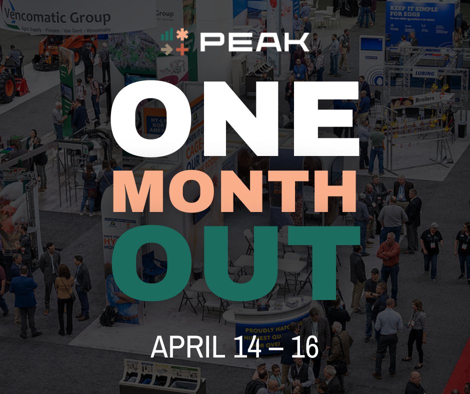 The countdown is on to PEAK 2026, the must-attend conference and trade show for poultry professionals!

Don’t miss out! Secure your tickets now and get ready to learn, network and have fun! V midwestpoultry.com