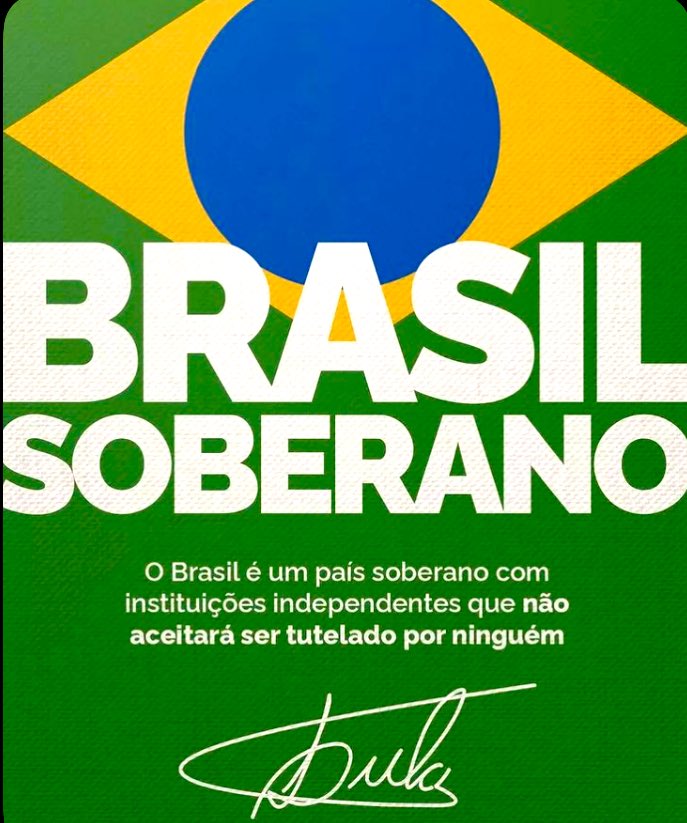 LilliunAzules's tweet photo. 🇧🇷 Nosso país, nossas leis, nossa justiça. 

👉🏽 O Brasil é dos brasileiros e é SOBERANO. https://t.co/b6AiiehqKk