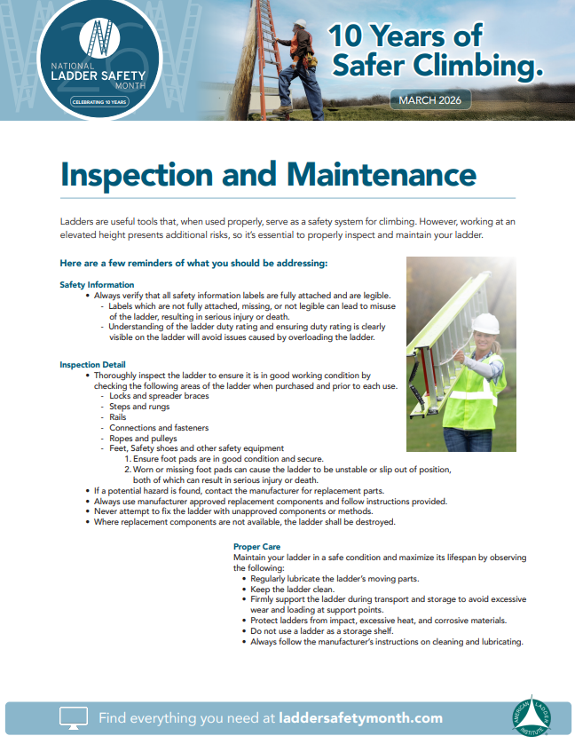 Ladder Safety Month tweet media