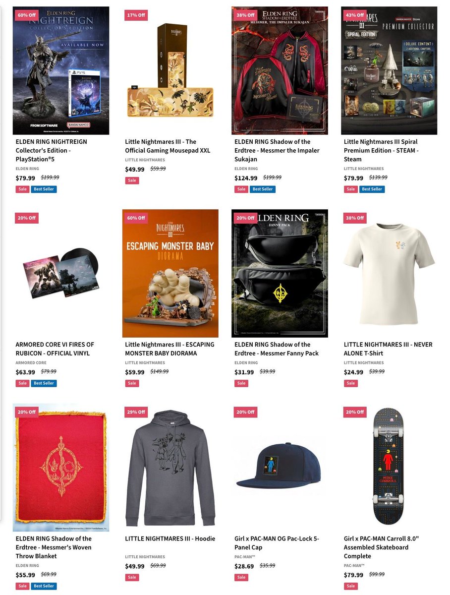 Wario64's tweet photo. Spring Sale on Bandai Namco Store https://t.co/TenL3dEkqL https://t.co/Ro88VF2hRG
