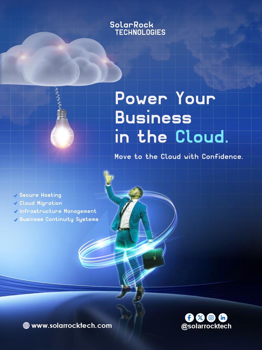 solarrocktech's tweet photo. Cloud should grow your business, not just host your servers.

Secure hosting.
Cloud migration.
Infrastructure management.
🌐 https://t.co/FKGPADBqXY

#cloudcomputing #ITinfrastructure #cloudmigration https://t.co/5vSPMLDFxV
