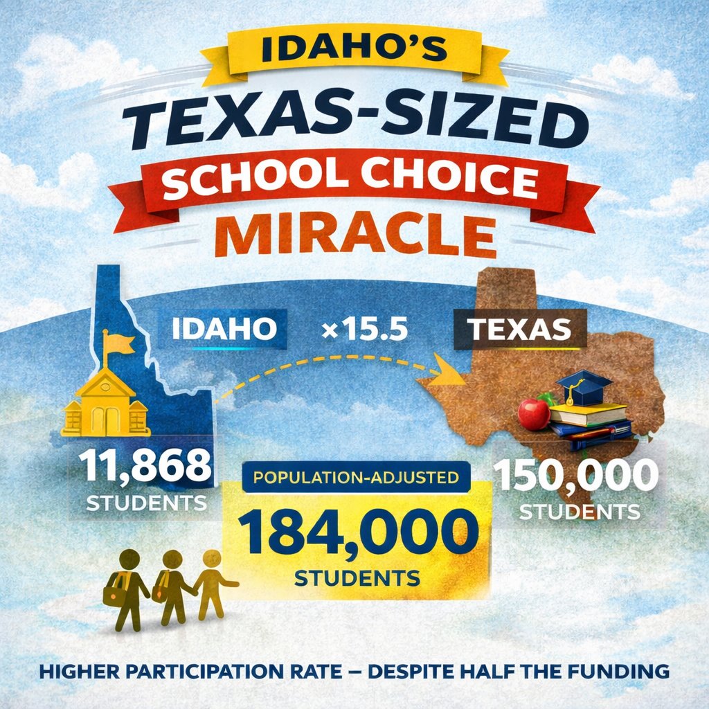 MtnStatesPolicy's tweet photo. Idaho’s ed choice participation rate is already about 22% higher than Texas’.
https://t.co/WysIbNnjuw
#idpol #idleg #texas #edchoice https://t.co/YldF0Vh0Rg