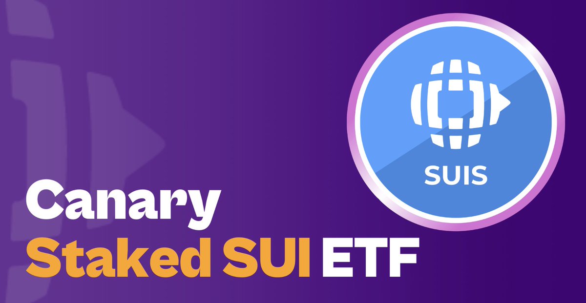 🐤  Canary Launches The First Spot SUI ETF, with Staking  ( $SUIS )

With SUIS, Canary advances its strategy of translating blockchain networks into an exchange-traded investment vehicle with staking yield.  

Read more: hubs.li/Q0463LJn0 

Prospectus: 
Investing involves
