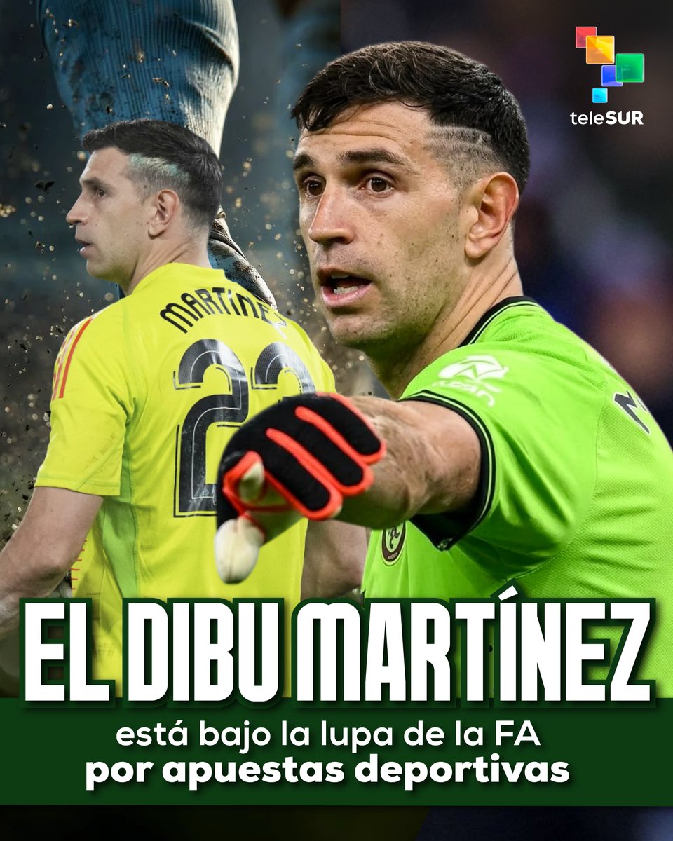 😮Emiliano "Dibu" Martínez se encuentra bajo investigación por la Federación Inglesa de Fútbol (FA). El motivo no es la realización de apuestas personales, sino su rol como embajador de marca de una casa de apuestas argentina.🧐🎰