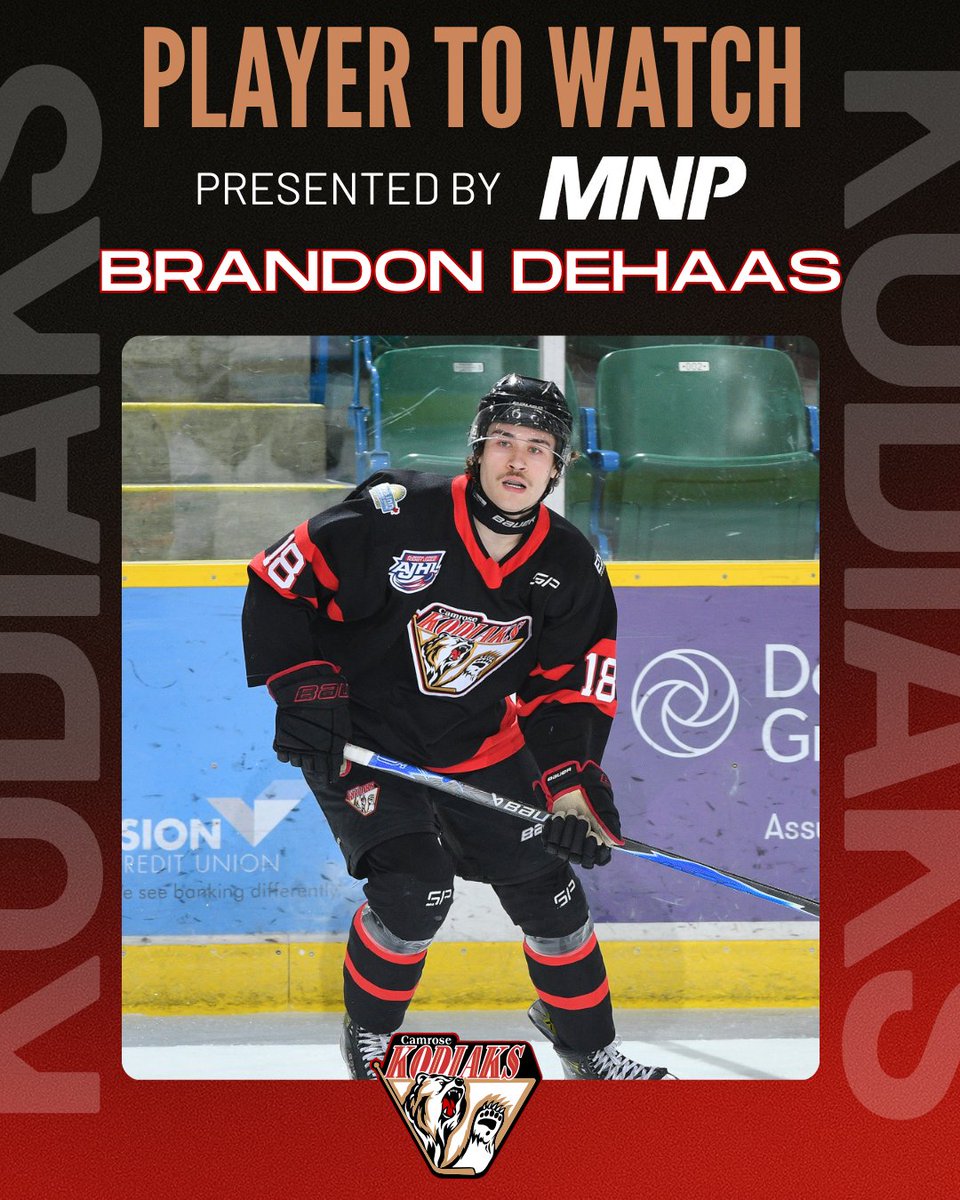 camrosekodiaks's tweet photo. Today's MNP Kodiaks Player to Watch
#18 Brandon de Haas - 2006 - F
With the game tying and overtime winning goals in Saturdays win vs Fort McMurray. Forward Brandon de Haas is looking to keep the momentum today vs Drayton Valley
#PlayerToWatch
Photo: @prosportsphoto https://t.co/btEFRhNWpC
