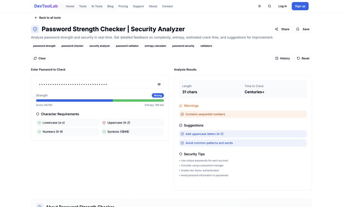 devtoollab's tweet photo. 🔐 Think your password is strong? Test it.

Instantly check password strength and spot weak patterns before hackers do. ⚡

Try it 👉 https://t.co/uZClETFNq9

#CyberSecurity #DevToolLab #WebTools #Privacy #InfoSec https://t.co/F8YdDFroXJ