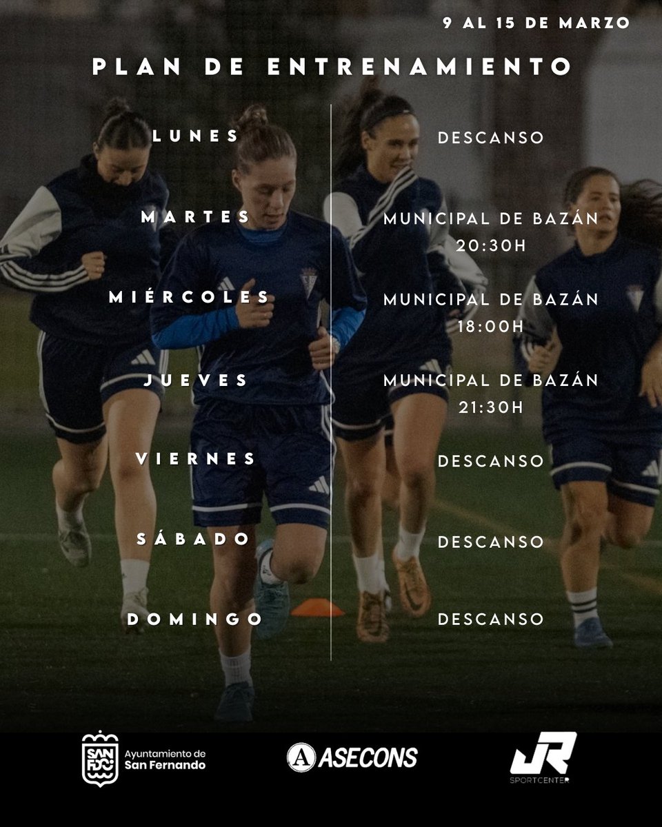 💪🏻 ¡Nueva semana de trabajo con la vista puesta en la segunda fase de la competición! 

#CDSFemenino