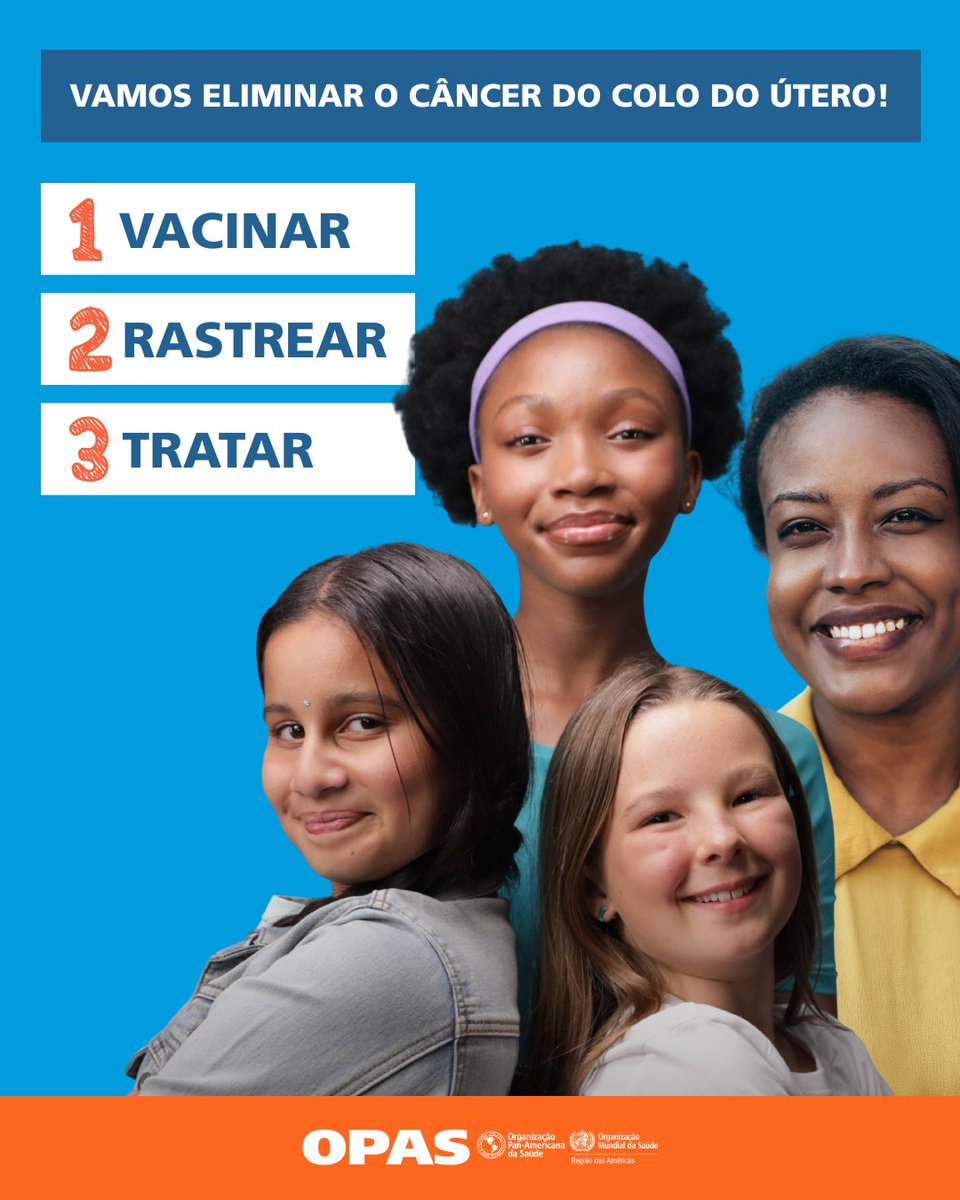 OPASOMSBrasil's tweet photo. Para eliminar o câncer de colo do útero, é preciso assegurar a vacinação contra o HPV, prevenindo assim o surgimento do câncer, e garantir o rastreamento organizado e tratamento oportuno para pacientes.

Saiba mais ➡ https://t.co/UtwZDVs894 https://t.co/KBlLqypt1Q