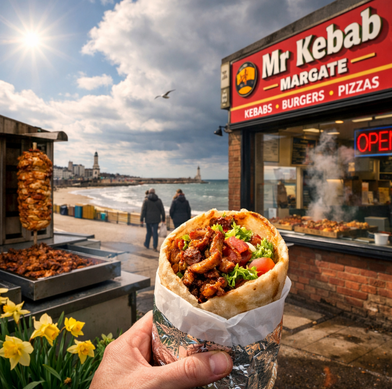 mrkebabmargate's tweet image. Spring is nearly here… apparently. 🌤️🌼

One minute sunshine ☀️ next minute the wind reminds us we’re still in Britain 🌬️🥶

Good thing a proper kebab always warms you up 🔥🥙

👉 Pop by Mr Kebab Margate or place your order today!

#MrKebabMargate #MargateFood #MargateEats