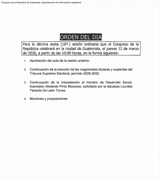 CongresoGuate's tweet photo. 📄 ¿Qué temas se discutirán en las sesiones plenarias programadas para esta semana?

Aquí te lo decimos ⬇️  

🏛️ #XLegislatura 
🔎 #TransparenciaLegislativa https://t.co/57MUtk8y4Z